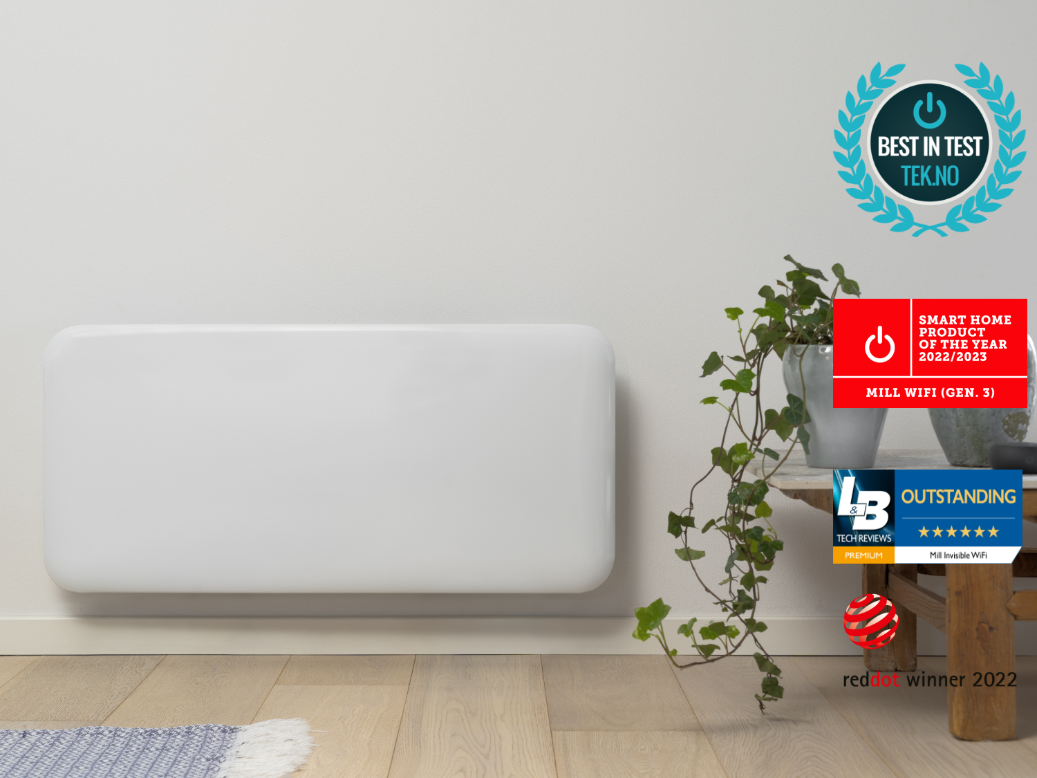 Mill Invisible WiFi panel heater 1500W Mill