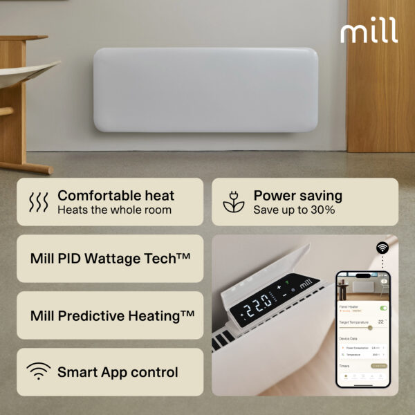 Mill Invisible Smart WiFi Panel Heater 1300W Gen. 4 - Image 4